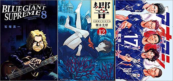 2019年6月28日のKindle発売漫画「BLUE GIANT SUPREME 8巻」「響~小説家になる方法~ 12巻」「アオアシ 17巻」